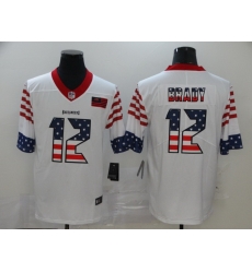 Nike Buccaneers 12 Tom Brady White USA Flag Fashion Limited Jersey Nike Buccaneers 12 Tom Brady White USA Flag Fashion Limited Jersey