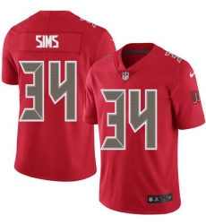 Nike Buccaneers #34 Charles Sims Red Mens Stitched NFL Limited Rush Jersey Nike Buccaneers #34 Charles Sims Red Mens Stitched NFL Limited Rush Jersey