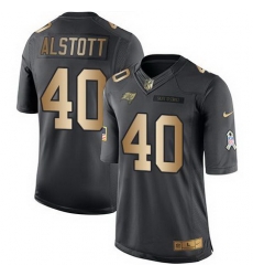 Nike Buccaneers #40 Mike Alstott Black Mens Stitched NFL Limited Gold Salute To Service Jersey Nike Buccaneers #40 Mike Alstott Black Mens Stitched NFL Limited Gold Salute To Service Jersey