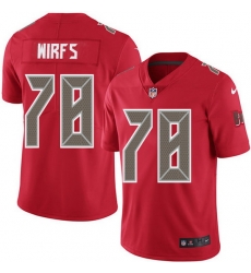 Nike Buccaneers 78 Tristan Wirfs Red Men Stitched NFL Limited Rush Jersey Nike Buccaneers 78 Tristan Wirfs Red Men Stitched NFL Limited Rush Jersey