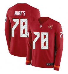 Nike Buccaneers 78 Tristan Wirfs Red Team Color Men Stitched NFL Limited Therma Long Sleeve Jersey Nike Buccaneers 78 Tristan Wirfs Red Team Color Men Stitched NFL Limited Therma Long Sleeve Jersey