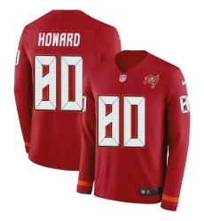 Nike Buccaneers 80 O. J. Howard Red Team Color Men s Stitched NFL Limited Therma Long Sleeve Jersey Nike Buccaneers 80 O. J. Howard Red Team Color Men s Stitched NFL Limited Therma Long Sleeve Jersey