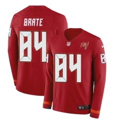 Nike Buccaneers 84 Cameron Brate Red Team Color Men s Stitched NFL Limited Therma Long Sleeve Jersey Nike Buccaneers 84 Cameron Brate Red Team Color Men s Stitched NFL Limited Therma Long Sleeve Jersey