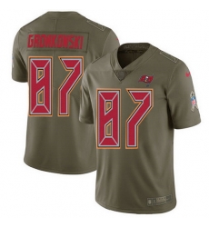 Nike Buccaneers 87 Rob Gronkowski Olive Men Stitched NFL Limited 2017 Salute To Service Jersey Nike Buccaneers 87 Rob Gronkowski Olive Men Stitched NFL Limited 2017 Salute To Service Jersey