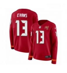Womens Nike Tampa Bay Buccaneers 13 Mike Evans Limited Red Therma Long Sleeve NFL Jersey Womens Nike Tampa Bay Buccaneers 13 Mike Evans Limited Red Therma Long Sleeve NFL Jersey