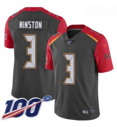 Buccaneers #3 Jameis Winston Gray Youth Stitched Football Limited Inverted Legend 100th Season Jersey Buccaneers #3 Jameis Winston Gray Youth Stitched Football Limited Inverted Legend 100th Season Jersey