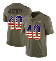 Nike Buccaneers #40 Mike Alstott Olive USA Flag Youth Stitched NFL Limited 2017 Salute to Service Jersey Nike Buccaneers #40 Mike Alstott Olive USA Flag Youth Stitched NFL Limited 2017 Salute to Service Jersey