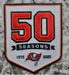 Tampa Bay Buccaneers 50TH Anniversary Patch White Biaog Tampa Bay Buccaneers 50TH Anniversary Patch White Biaog