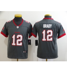 Youth Nike Buccaneers 12 Tom Brady Gray Youth New 2020 Vapor Untouchable Limited Jersey Youth Nike Buccaneers 12 Tom Brady Gray Youth New 2020 Vapor Untouchable Limited Jersey