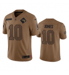 Men New England Patriots 10 Mac Jones 2023 Brown Salute To Service Limited Stitched Football Jersey Men New England Patriots 10 Mac Jones 2023 Brown Salute To Service Limited Stitched Football Jersey