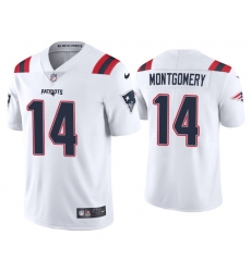 Men New England Patriots 14 Ty Montgomery White Vapor Untouchable Limited Stitched Jersey Men New England Patriots 14 Ty Montgomery White Vapor Untouchable Limited Stitched Jersey