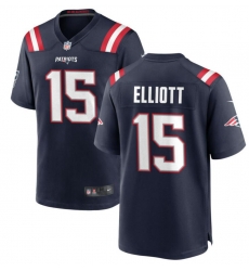 Men New England Patriots #15 Ezekiel Elliott Blue Vapor Limited Stitched Jersey Men New England Patriots #15 Ezekiel Elliott Blue Vapor Limited Stitched Jersey