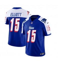 Men New England Patriots 15 Ezekiel Elliott Blue White 2023 F U S E Vapor Limited Stitched Football Jersey Men New England Patriots 15 Ezekiel Elliott Blue White 2023 F U S E Vapor Limited Stitched Football Jersey