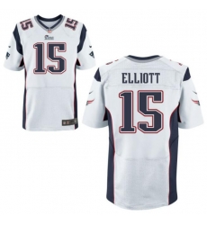Men New England Patriots #15 Ezekiel Elliott White Vapor Limited Stitched Jersey Men New England Patriots #15 Ezekiel Elliott White Vapor Limited Stitched Jersey