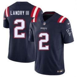 Men New England Patriots 2 Harold Landry III Navy 2025 F U S E  Vapor Limited Stitched Football Jersey