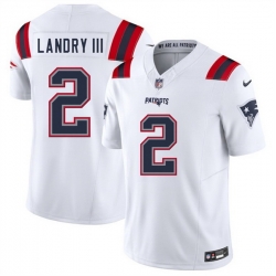 Men New England Patriots 2 Harold Landry III White 2025 F U S E  Vapor Limited Stitched Football Jersey