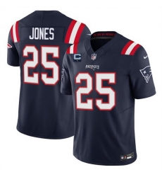 Men New England Patriots 25 Marcus Jones Navy 2025 F U S E With 1 Star C Patch Vapor Limited Stitched Football Jersey Men New England Patriots 25 Marcus Jones Navy 2025 F U S E With 1 Star C Patch Vapor Limited Stitched Football Jersey