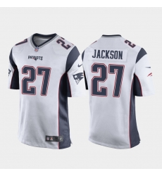 Men New England Patriots #27 J.C. Jackson Game Jersey White Men New England Patriots #27 J.C. Jackson Game Jersey White
