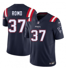 Men New England Patriots 37 Parker Romo Navy 2025 F U S E  Vapor Limited Stitched Football Jersey