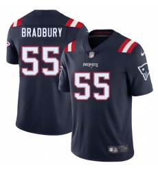 Men New England Patriots 55 Garrett Bradbury Navy 2025 Vapor Limited Stitched Football Jersey