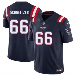 Men New England Patriots 66 Wes Schweitzer Navy 2025 F U S E  Vapor Limited Stitched Football Jersey