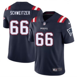 Men New England Patriots 66 Wes Schweitzer Navy 2025 Vapor Limited Stitched Football Jersey