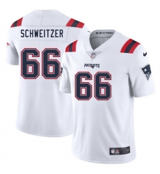 Men New England Patriots 66 Wes Schweitzer White 2025 Vapor Limited Stitched Football Jersey Men New England Patriots 66 Wes Schweitzer White 2025 Vapor Limited Stitched Football Jersey