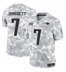 Men New England Patriots 7 Jacoby Brissett 2024 F U S E Arctic Camo Salute To Service Limited Stitched Jersey Men New England Patriots 7 Jacoby Brissett 2024 F U S E Arctic Camo Salute To Service Limited Stitched Jersey