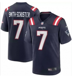 Men New England Patriots 7 JuJu Smith Schuster Navy Stitched Game Jersey Men New England Patriots 7 JuJu Smith Schuster Navy Stitched Game Jersey