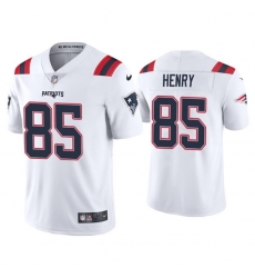 Men New England Patriots 85 Hunter Henry 2021 White Vapor Untouchable Limited Stitched Men New England Patriots 85 Hunter Henry 2021 White Vapor Untouchable Limited Stitched