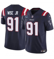 Men New England Patriots 91 Deatrich Wise Jr Navy F U S E With 3 Star C Patch Vapor Limited Stitched Football Jersey Men New England Patriots 91 Deatrich Wise Jr Navy F U S E With 3 Star C Patch Vapor Limited Stitched Football Jersey