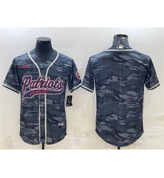Men New England Patriots Blank Grey Camo With Patch Cool Base Stitched Baseball Jersey Men New England Patriots Blank Grey Camo With Patch Cool Base Stitched Baseball Jersey
