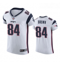 Men Nike New England Patriots 84 Antonio Brown White Vapor Elite Jersey Men Nike New England Patriots 84 Antonio Brown White Vapor Elite Jersey