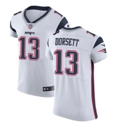 Men Nike Patriots #13 Phillip Dorsett White Stitched NFL Vapor Untouchable Elite Jersey Men Nike Patriots #13 Phillip Dorsett White Stitched NFL Vapor Untouchable Elite Jersey