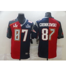 Men Nike Tampa Bay Buccaneers 26 New England Patriots 87 Rob Gronkowski Men Red Navy Blue Limited NFL 2020 2021 super bowl Jersey Men Nike Tampa Bay Buccaneers 26 New England Patriots 87 Rob Gronkowski Men Red Navy Blue Limited NFL 2020 2021 super bowl Jersey