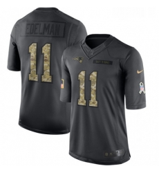 Mens Nike New England Patriots 11 Julian Edelman Limited Black 2016 Salute to Service NFL Jersey Mens Nike New England Patriots 11 Julian Edelman Limited Black 2016 Salute to Service NFL Jersey