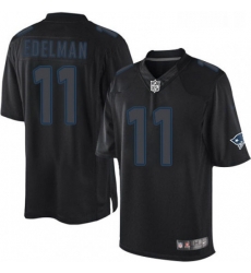 Mens Nike New England Patriots 11 Julian Edelman Limited Black Impact NFL Jersey Mens Nike New England Patriots 11 Julian Edelman Limited Black Impact NFL Jersey