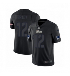 Mens Nike New England Patriots 12 Tom Brady Limited Black Rush Impact NFL Jersey Mens Nike New England Patriots 12 Tom Brady Limited Black Rush Impact NFL Jersey