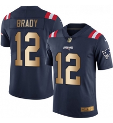 Mens Nike New England Patriots 12 Tom Brady Limited NavyGold Rush NFL Jersey Mens Nike New England Patriots 12 Tom Brady Limited NavyGold Rush NFL Jersey