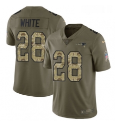 Mens Nike New England Patriots 28 James White Limited OliveCamo 2017 Salute to Service NFL Jersey Mens Nike New England Patriots 28 James White Limited OliveCamo 2017 Salute to Service NFL Jersey