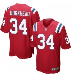 Mens Nike New England Patriots 34 Rex Burkhead Game Red Alternate NFL Jersey Mens Nike New England Patriots 34 Rex Burkhead Game Red Alternate NFL Jersey