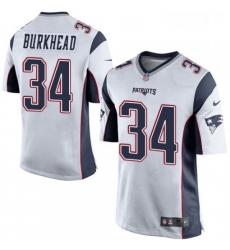 Mens Nike New England Patriots 34 Rex Burkhead Game White NFL Jersey Mens Nike New England Patriots 34 Rex Burkhead Game White NFL Jersey