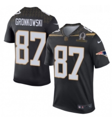 Mens Nike New England Patriots 87 Rob Gronkowski Elite Black Team Irvin 2016 Pro Bowl NFL Jersey Mens Nike New England Patriots 87 Rob Gronkowski Elite Black Team Irvin 2016 Pro Bowl NFL Jersey