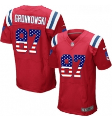 Mens Nike New England Patriots 87 Rob Gronkowski Elite Red Alternate USA Flag Fashion NFL Jersey Mens Nike New England Patriots 87 Rob Gronkowski Elite Red Alternate USA Flag Fashion NFL Jersey