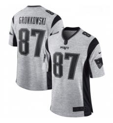 Mens Nike New England Patriots 87 Rob Gronkowski Limited Gray Gridiron II NFL Jersey Mens Nike New England Patriots 87 Rob Gronkowski Limited Gray Gridiron II NFL Jersey