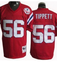 New England Patriots 1984 MitchellandNess 56 ANDRE TIPPETT Red Jersey New England Patriots 1984 MitchellandNess 56 ANDRE TIPPETT Red Jersey