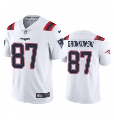 New England Patriots 87 Rob Gronkowski Men Nike White 2020 Vapor Limited Jersey New England Patriots 87 Rob Gronkowski Men Nike White 2020 Vapor Limited Jersey
