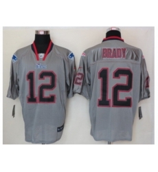 Nike New England Patriots 12 Tom Brady Grey Elite Lights Out NFL Jersey Nike New England Patriots 12 Tom Brady Grey Elite Lights Out NFL Jersey
