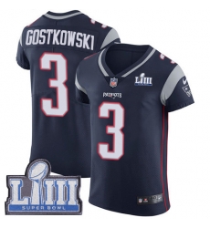 Nike New England Patriots 3 Stephen Gostkowski Navy Blue Team Color Super Bowl LIII Bound Men Stitched NFL Vapor Untouchable Elite Jersey Nike New England Patriots 3 Stephen Gostkowski Navy Blue Team Color Super Bowl LIII Bound Men Stitched NFL Vapor Untouchable Elite Jersey