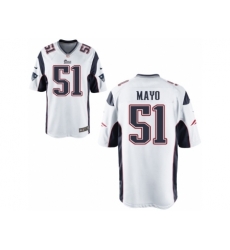 Nike New England Patriots 51 Jerod Mayo White Game NFL Jersey Nike New England Patriots 51 Jerod Mayo White Game NFL Jersey